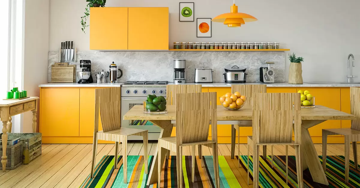 Bright Colors And Patterns Kitchens