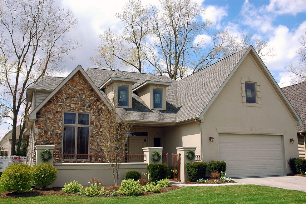 a house with a garage