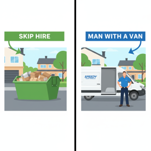 Skip hire vs. man with a van: The ultimate guide to waste disposal costs and hidden fees