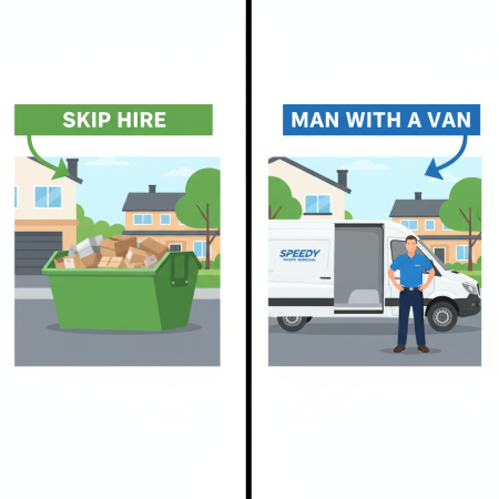 Skip hire vs. man with a van: The ultimate guide to waste disposal costs and hidden fees